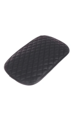 Araba Kol Dayama Örtüsü Kare Siyah Deri Siyah Desen