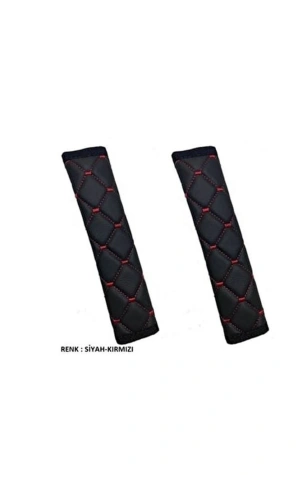 Üniversal Emniyet Kemer Konforu Renk-siyah-kırmızı