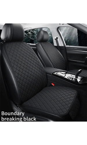 NAZOTO Araba Koltuk Minderi Kumaş Ikili Koltuk Minderi Terletmez Ergonomik Siyah Siyah