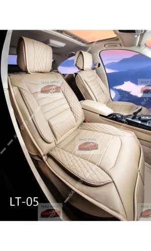 SPESIYAL Krem Deri ORTAPEDİK Araç Koltuk Kılıfı