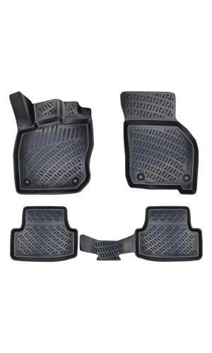 Volkswagen Touareg 2018 Sonrası 3D Siyah Kokusuz Havuzulu Paspas Takımı