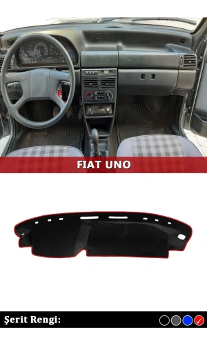 Fıat Uno 3d Torpido Kılıfı Panel Koruyucu Göğüs Kaplama - Kırmızı Şerit