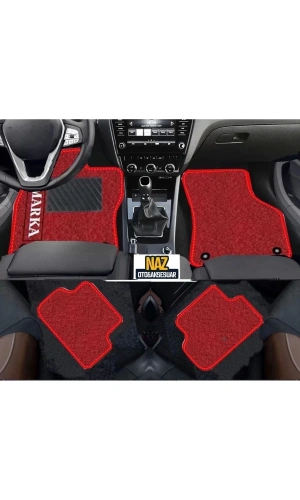 FORD ECOSPORT 2016 +  Kırmızı Halı Kırmızı Kenar Petek Topuk