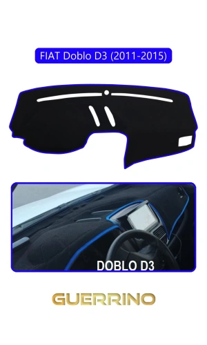 FIAT Doblo D3 2010-13 Modellerine UygunTORPİDO KORUMA HALISI MAVİ KENAR
