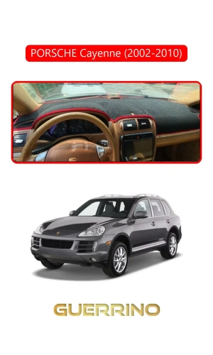 PORSCHE Cayenne (2002-2010) - (955 / 957; )TORPİDO KORUMA HALISI KIRMIZI KENAR