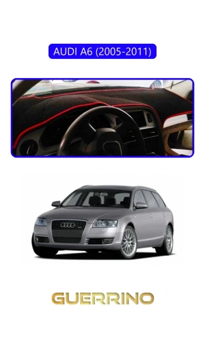 AUDI A6 (2005-2011) TORPİDO KORUMA HALISI MAVİ KENAR
