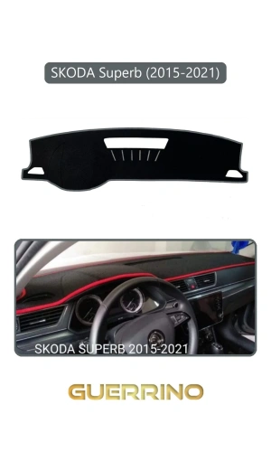 SKODA Superb (2015-2021)TORPİDO KORUMA HALISI GRİ KENAR