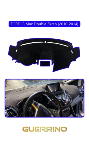 FORD C-Max double ekran (2010-2014)TORPİDO KORUMA HALISI MAVİ KENAR