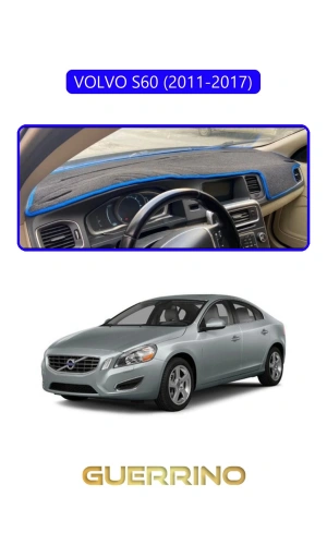 VOLVO S60 (2011-2017)TORPİDO KORUMA HALISI MAVİ KENAR