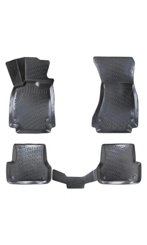 Audi A7 2010-2018 3D Siyah Kokusuz Havuzulu Paspas Takımı