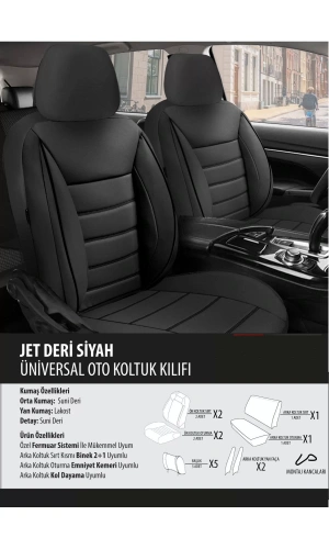 Audi A7 Koltuk Kılıfı Jet Deri Siyah