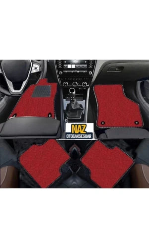 BMW X3-F25-2011-2017 Kırmızı Halı Siyah Kenar Petek Topuk