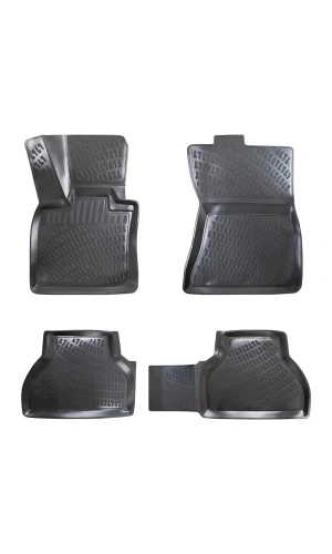 Bmw X5 E70 2006-2013 3D Siyah Kokusuz Havuzulu Paspas Takımı