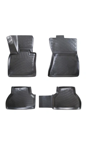 Bmw X6 2008-2014 3D Siyah Kokusuz Havuzulu Paspas Takımı