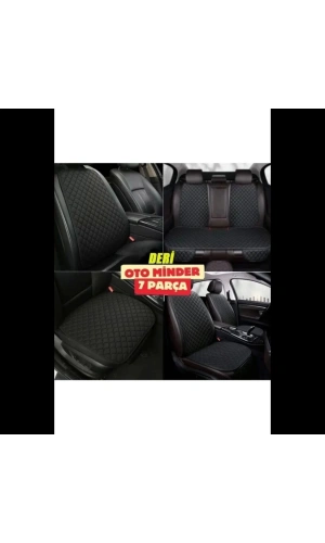 Chery TIGGO8 PRO Koltuk Deri Minderi 7 Parça Ön Ve Arka Oturak Sırt Dayama Minder siyah-siyah