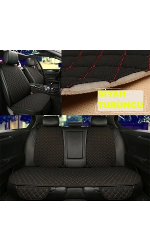 Chery TIGGO8 PRO Terletmez Kumaş Minder Seti 7 Parça Full Takım Siyah-Turuncu