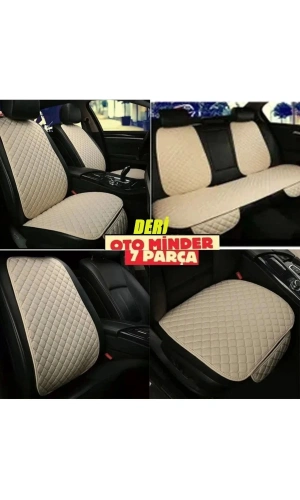 Chrysler 300M Koltuk Deri Minderi 7 Parça Ön Ve Arka Oturak Sırt Dayama Minder Bej-bej