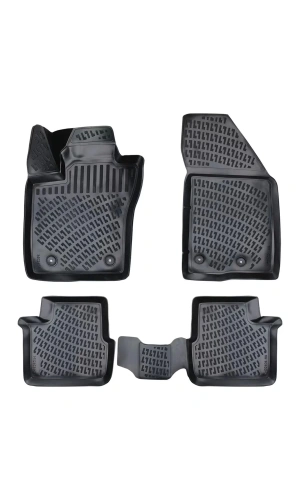 Fiat Egea Cross 2020 sonrası Uyumlu 3D Siyah Kokusuz Havuzulu Paspas Takımı