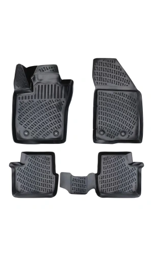 Fiat Egea Sedan 2015 Sonrası 3D Siyah Kokusuz Havuzulu Paspas Takımı