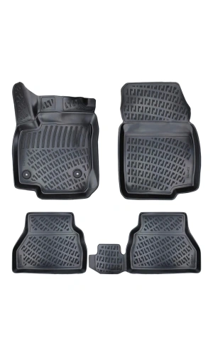 Fiesta 2013-2017 3D Siyah Kokusuz Havuzulu Paspas Takımı