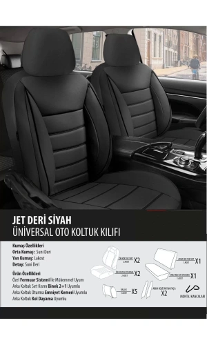 Infiniti Fx Koltuk Kılıfı Jet Deri Siyah