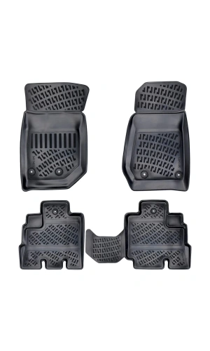 Jeep Cherokee (KL) 2014 Sonrası 3D Siyah Kokusuz Havuzulu Paspas Takımı