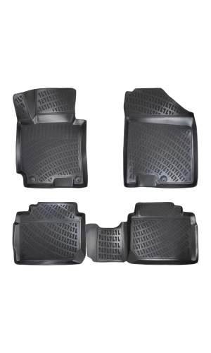 Kia Ceed 2012-2018 3D Siyah Kokusuz Havuzulu Paspas Takımı