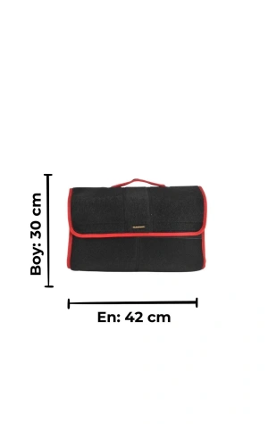 Maxi Araç Bagaj Çantası Araba Bagaj Organizer Bagaj Düzenleyici Çanta Oto Bagaj Düzenleyici Kırmızı