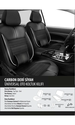 Mazda Mpv Koltuk Kılıfı Carbon Deri Siyah