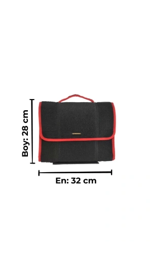 Midi Araç Bagaj Çantası Araba Bagaj Organizer Bagaj Düzenleyici Çanta Oto Bagaj Düzenleyici Kırmızı