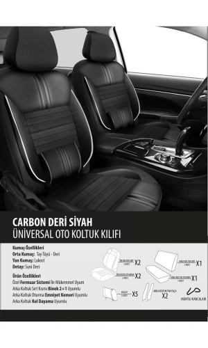 Mini Coupe Koltuk Kılıfı Carbon Deri Siyah