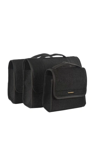 Mini-Midi-Maxi 3lü Bagaj Çantası Seti, Kenar Renk Siyah