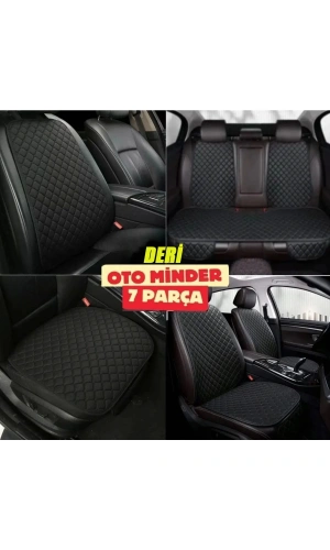 Mitsubishi Carisma Koltuk Deri Minderi 7 Parça Ön Ve Arka Oturak Sırt Dayama Minder siyah-siyah
