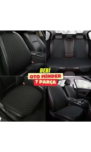 Nissan Navara Koltuk Deri Minderi 7 Parça Ön Ve Arka Oturak Sırt Dayama Minder siyah-siyah