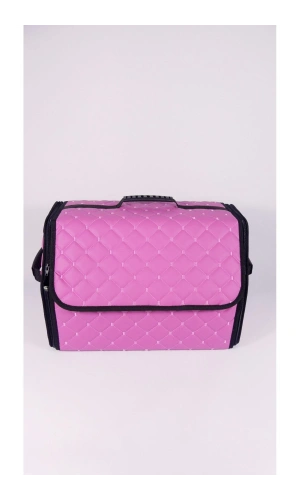 Pembe Renk Deri Kapitone Bagaj Düzenleyici Organizer