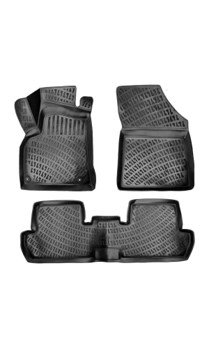 Peugeot 5008 2009-2016 3D Siyah Kokusuz Havuzulu Paspas Takımı