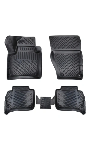 Porsche Cayenne 2018 Sonrası 3D Siyah Kokusuz Havuzulu Paspas Takımı