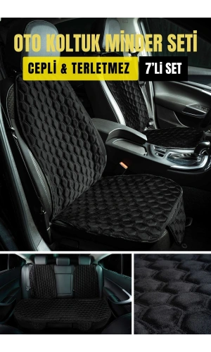 PREMİUM BABYFACE KUMAŞ OTO MİNDER SETİ SİYAH( 7 PARÇA)