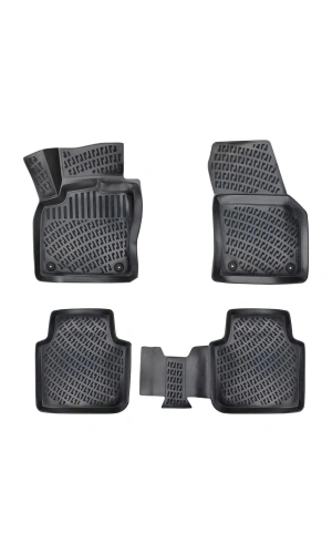 Seat Leon 2005-2012 3D Siyah Kokusuz Havuzulu Paspas Takımı