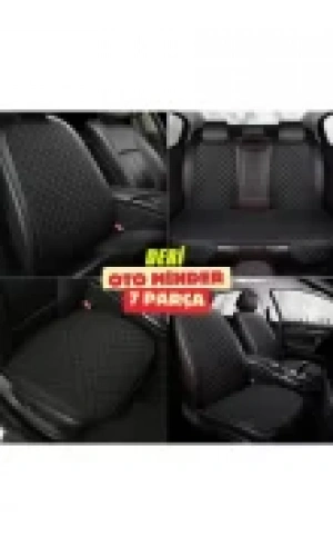 Suzuki Baleno Koltuk Deri Minderi 7 Parça Ön Ve Arka Oturak Sırt Dayama Minder siyah-siyah