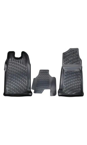 Transit 2000-2014 Uyumlu 3D Siyah Kokusuz Havuzlu Paspas Takımı