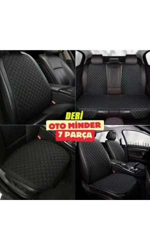 Volkswagen New Beetle Koltuk Deri Minderi 7 Parça Ön Ve Arka Oturak Sırt Dayama Minder siyah-siyah