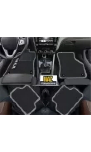 Volvo S80 1998-2005  Siyah Halı Gri Kenar Petek Topuk