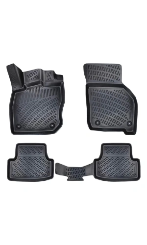 Volvo V90 2016 Sonrası 3D Siyah Kokusuz Havuzulu Paspas Takımı