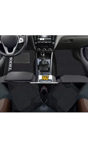 Volvo xc60-2008-2017   Siyah Halı Siyah Kenar Petek Topuk