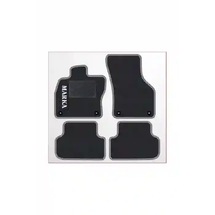 Cıtroen c-elysee  Siyah Halı Gri Kenar Petek Topuk