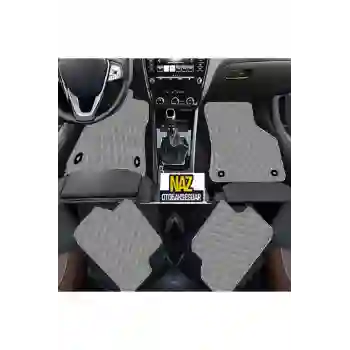 FORD ECOSPORT 2016 + Uyumlu Gri Dikişli Gri Deri Paspas