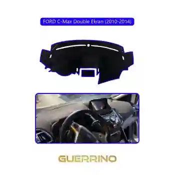 FORD C-Max double ekran (2010-2014)TORPİDO KORUMA HALISI MAVİ KENAR