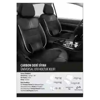 Audi S4 Koltuk Kılıfı Carbon Deri Siyah