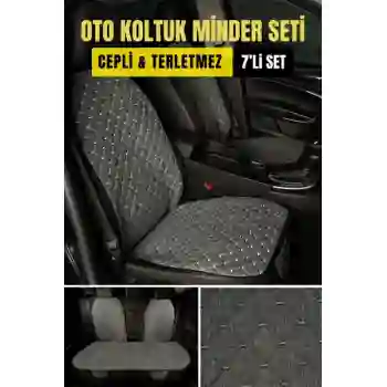 Honda Accord 2008 - 2018 Terletmez Kaymaz Keten Oto Minder Kılıf Komple Set(7Parça) Füme